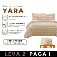 [LEVE 2 PAGUE 1] Roupa de Cama Yara em Algodão e Poliéster +Brindes: 2 Capas de Travesseiro