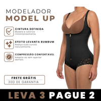 [Leve 3 e Pague 2] Modelador Corporal Model Up – Define a cintura, realça os glúteos e modela as coxas!