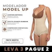 [Leve 3 e Pague 2] Modelador Corporal Model Up – Define a cintura, realça os glúteos e modela as coxas!