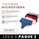 [Leve 6, Pague 3] Calcinha de Microfibra com Corte a Laser e Alta Elasticidade (Não Marca na Roupa!)