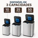 [LEVE 2 PAGUE 1] Lixeira Smart Anti Odores em Aço Inox com Abertura Automática