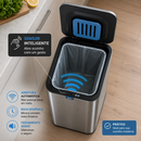 [LEVE 2 PAGUE 1] Lixeira Smart Anti Odores em Aço Inox com Abertura Automática